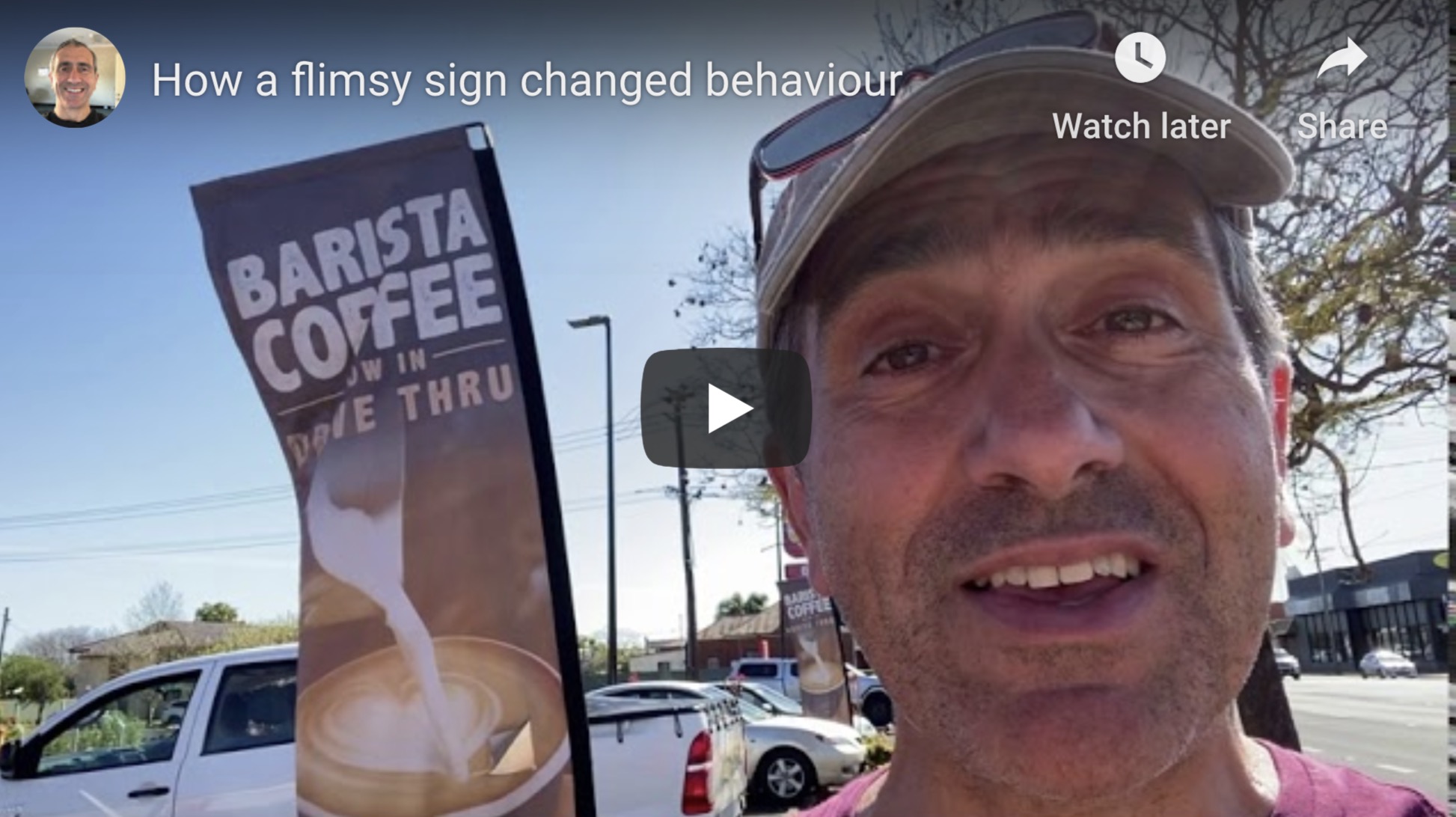 Hungry Jacks Coffee sign